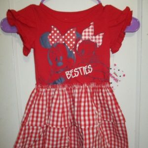 DISNEY JR.. GIRLS 2/2T.. MINNIE MOUSE DRESS. NWT